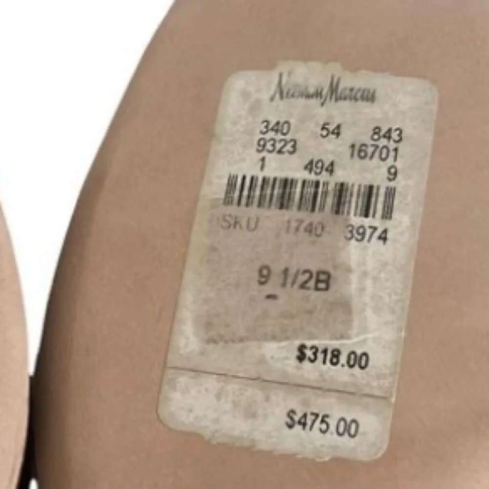 Prada MIU MIU Black Patent Leather Open Toe Slingbacks Metal Wedge High Heels - Picture 7 of 7